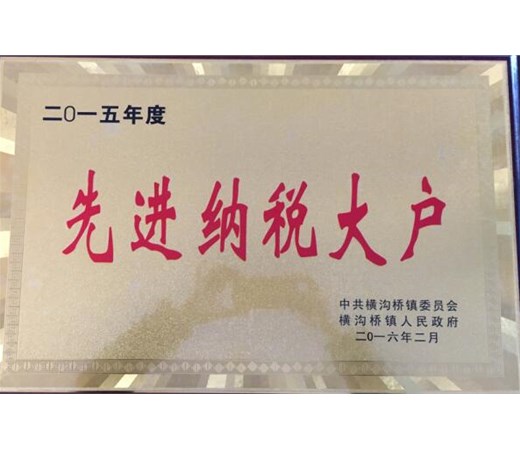恭贺PA尊龙凯时电气有限公司被评为2015年度先进纳税大户